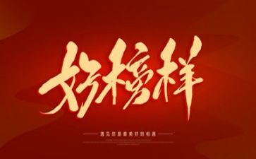 榜样5事迹模板5篇