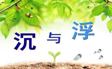 沉与浮教案小结7篇