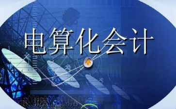电算化实训心得体会8篇
